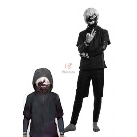 Tokyo Ghoul Ken Kaneki Anime Cosplay Costumes Battle Suits