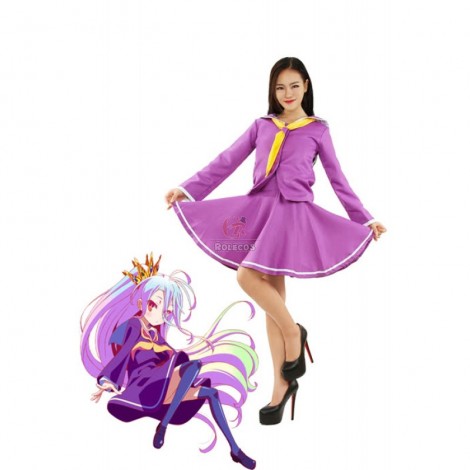 No Game NO Life Shiro Purple Sailor Cosplay Costumes