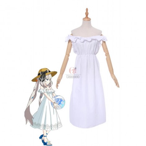 Fate/Grand Order Rider Marie Antoinette White Dress Cosplay Costumes