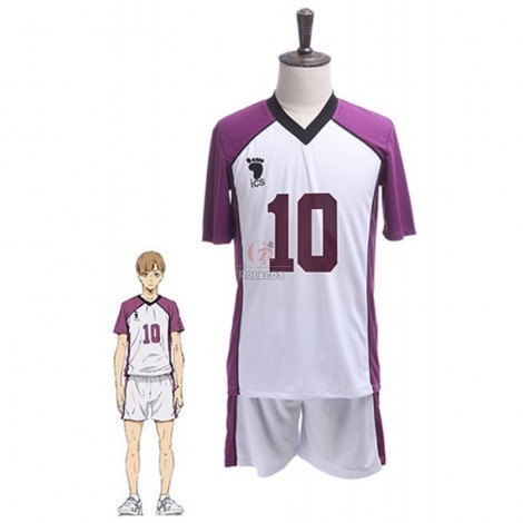 Haikyū!! Karasuno High School vs Shiratorizawa Academy Kenjirō Shirabu Number 10 Volleyball Sportswear Cosplay Costumes