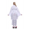 Nurarihyon no Mago Anime Cosplay Costumes White Printed Kimonos