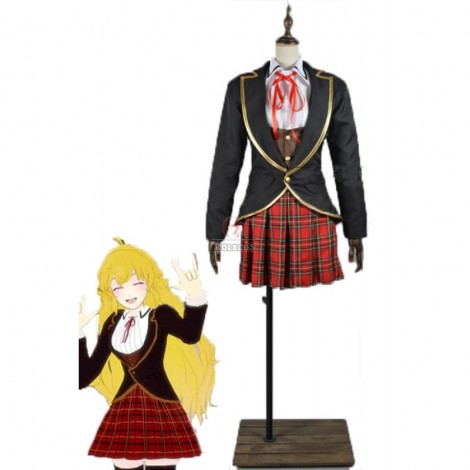 Ruby Rose Weiss Schnee Blake Belladonna Yang Xiao Beacon Academy School Uniform Cosplay Costumes