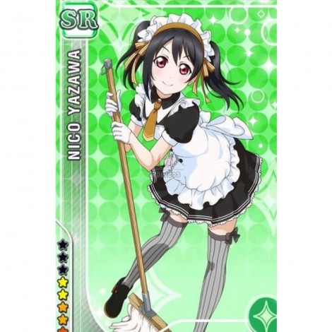 Love Live! Anime Cosplay Costumes Maid Uniforms Black and White Dresses