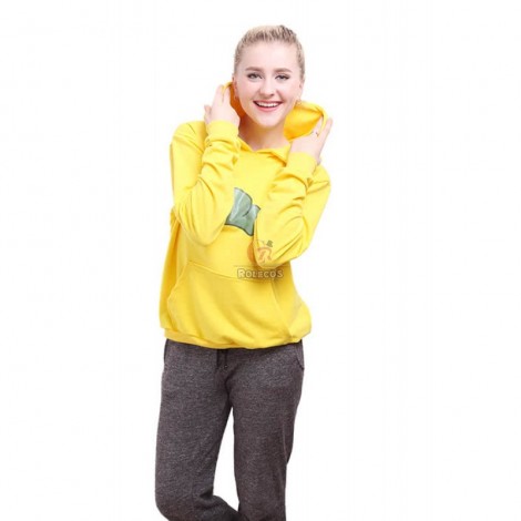 Osomatsu-kun Jyushimatsu Matsuno Autumn Winter Yellow Hoodie Sweatshirt Cosplay Costume GC52A