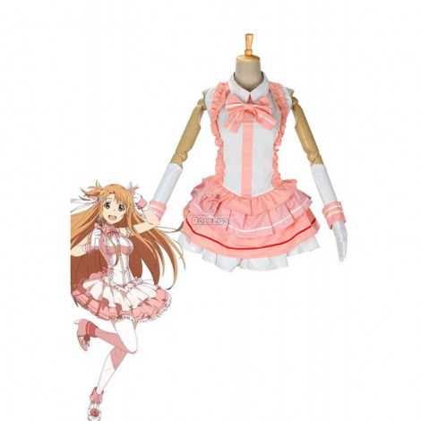 Sword Art Online Asuna Yuuki Cosplay Costume Female Dress