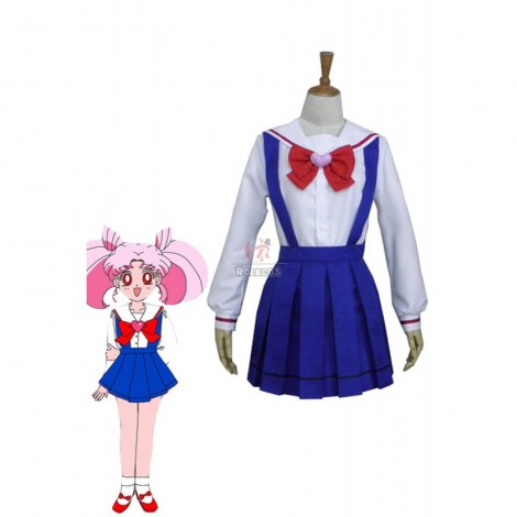 Sailor Moon Chibi Usa Blue Uniform Anime Coaplay Dress Customized