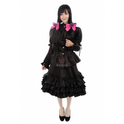 Date A Live Tokisaki Kurumi Cosplay Costumes Black Make You So Sexy