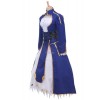 Fate Stay Saber Night Rin Deep Blue Dress Cosplay Costume