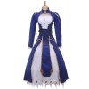 Fate Stay Saber Night Rin Deep Blue Dress Cosplay Costume