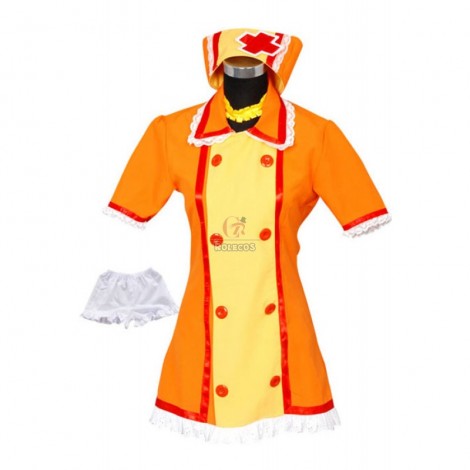 Vocaloid Kagamine Rin Orange Nurse Uniform Cosplay Costume