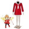 Cardcaptor Sakura Kinomotosakura 4th Version Red Sailor Cosplay Costumes