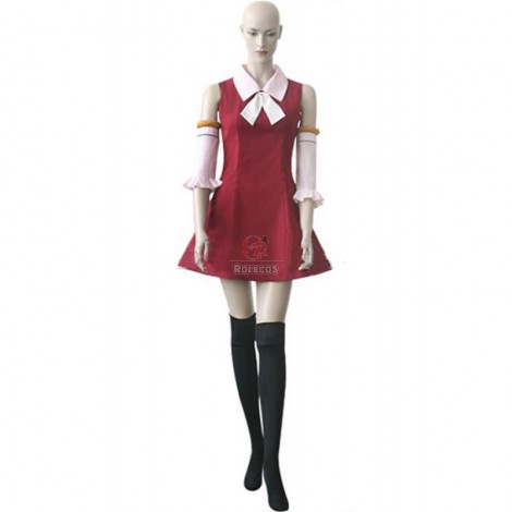 Fairy Tail Youth Lisanna Strauss Red Dress Cosplay Costumes