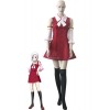 Fairy Tail Youth Lisanna Strauss Red Dress Cosplay Costumes