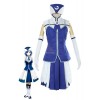 Fairy Tail Rain Woman Juvia Lockser Blue Evening dress Cosplay Costumes