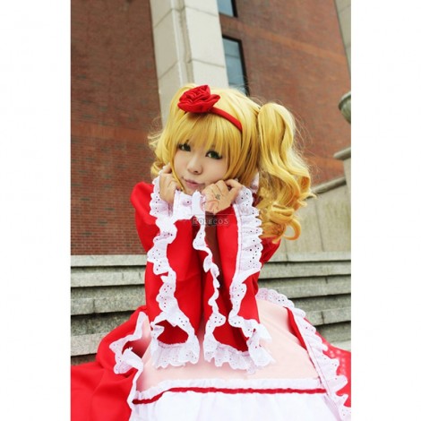 Lovely Princess Red Sweet Grace Black Bulter Elizabeth Cosplay Costume