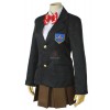 Black Cosplay Costume Gou Matsuoka Uniform With Red Bowknot