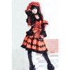 Date A Live Shiqikuangsan Cosplay Costumes Dark Red Dress