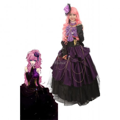 Hot Cosutme Cosplay Vocaloid Megurine Luka Purple Magnificent Dresses