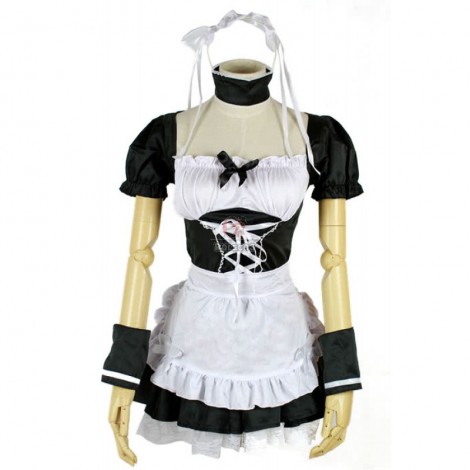 Black France Maid Costume of Neon Genesis Evangelion EVA Rei Ayanami