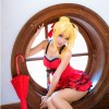 Fate Grand Order Nero Red Swimming dress Anime Cosplay Costumes