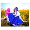 Cardcaptor Sakura Tomoyo Daidouji Singer Blue Dress Cosplay Costume