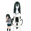 My Hero Academia Tsuyu Asui Anime Cosplay Wigs Dark-Green Long Hair wigs