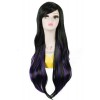 Long Straight Harajuku Black Fade Purple Cosplay Wigs For Women