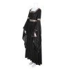 Women Renaissance Victorian Medieval Dark Blue Long Vintage Dress