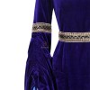 Women Renaissance Victorian Medieval Dark Blue Long Vintage Dress