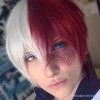 My Hero Academia Shōto Todoroki Anime Cosplay Wigs White Mix Red Wigs