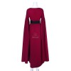 Women Girl Pure Cotton Retro Elegant Red Long Dress