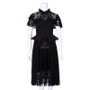 Women Girl Three Color Corset Sexy Lace Long Dress