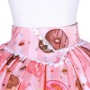 Women Girl Lolita Chiffon Print Bubble Skirt