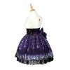 Women Girl Lolita Starry Luxury Chiffon Print Bubble Skirt