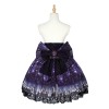 Women Girl Lolita Starry Luxury Chiffon Print Bubble Skirt