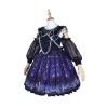 Women Girl Lolita Starry Luxury Chiffon Print Dress