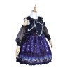 Women Girl Lolita Starry Luxury Chiffon Print Dress