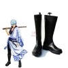 Handmade Gintama Sakata Gintoki Cosplay Shoes Black High Boots Custom-made