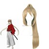 Gintama Okita Sougo Flax Brown Clip Ponytail Female Cosplay Wigs