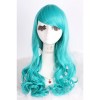 Long Dark Turquoise Anime Curly Wavy Cosplay Wigs Party Hair