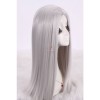 Pretty Girls' Anime Medium Long Gray Straight Cosplay Party Hair Full Wigs