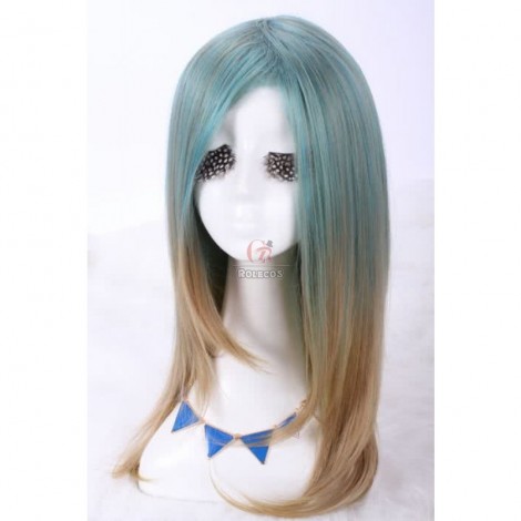 NEW Mar.60cm long mix color straight Anime women fashion cosplay hair wig