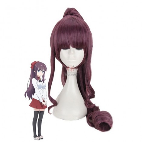 NEW GAME! Hifumi Takimoto Purple Long Cosplay Wigs