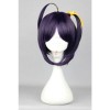 New arrive 30cm short dark purple Anime cosplay hair party wigs