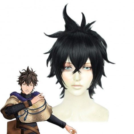 Black Clover Yuno Kurosurii Black Straight Cosplay Wigs