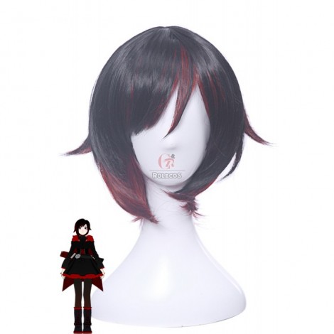 Ruby Rose Red and Black Short Cosplay Wigs