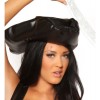 Black Leather Pirate Halloween Costume For Sexy Women Fancy Dress