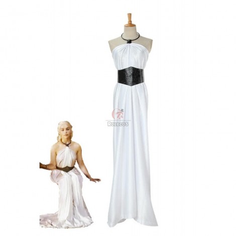 Khaleesi White Dress Cosplay Costume