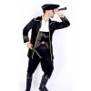 Pirate Of The Caribbean Black Cool Suit Cosplay Costume