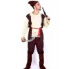 Halloween Cosplay Costume Brown Hat Red Belt Pirate Of The Caribbean